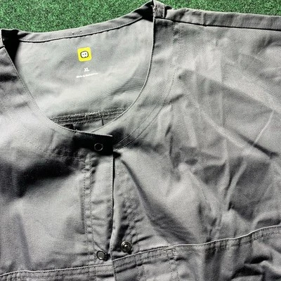 Wonder Wink Delta XL Snap Shirt Pewter Long Sleeve Warm Up Scrub Jacket - Image 1 of 4