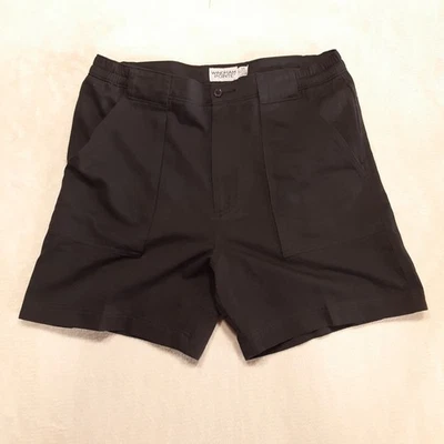 Pantalones Cortos Windham Pointe Para Hombres Bolsillo Frontal Plano Talla 38/Cintura Elástica Lateral Negra  Foto 1 de 4