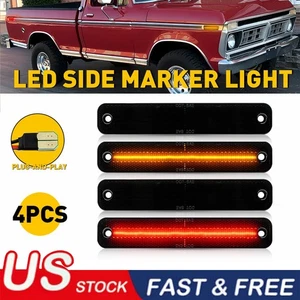 For Ford F-Series Truck 73-79 Bronco Van LED Front+Rear Side Marker Light 4pcs - Bild 1 von 26