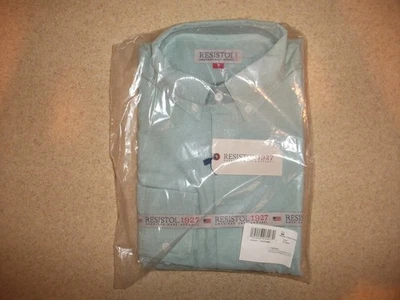 Camisa Oxford Doble Bolsillo Verde Mediana Resistol 1927 Para Hombre ¡Nueva con Etiquetas Hecha en EE. UU.! Foto 1 de 4