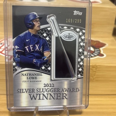 2023 Topps Series 2 - 2022 Silver Slugger Commemorative  Nate Lowe #SSP-NL  /299 - Image 1 of 2