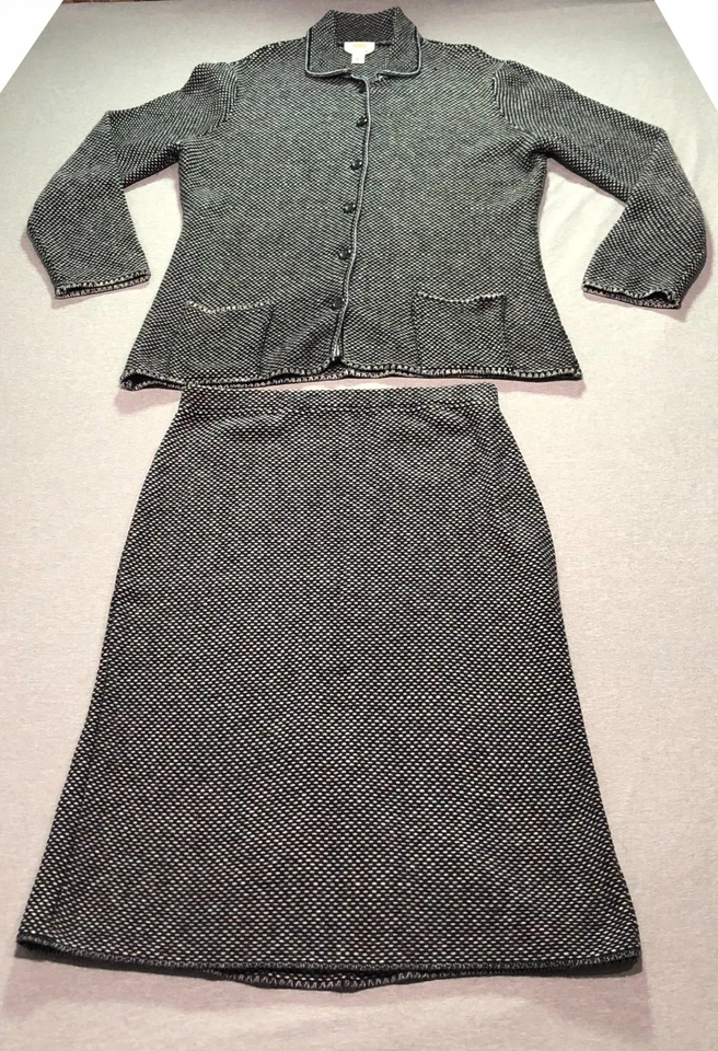 Juego de 2 piezas de lana Talbots para mujer XL dinero antiguo minimalista tranquilo lujo elegante oficina gris Foto 1 de 4