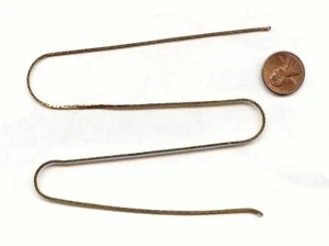 3 VINTAGE MASSIV MESSING 1mm. BREITE COBRA KETTE 17,5 ZOLL GESCHLUNGENE ENDABSCHNITTE CH113 - Bild 1 von 1