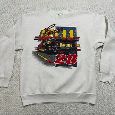 Sudadera De Colección Oneita 1993 Ernie Irvan Blanca Adulto Talla XL Foto 1 de 4