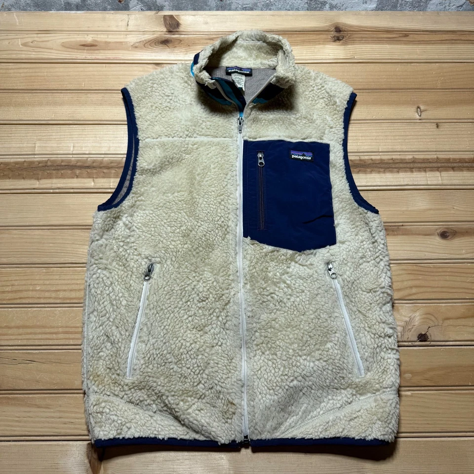 Patagonia Classic Retro-X Full Zip Mock Neck Deep Pile Fleece Vest Men's - Small - Image 1 of 4