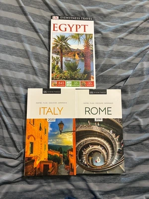 Lot of 3 DK Travel Guides | Italy, Rome, Egypt | Brand New Books Foto 1 de 4