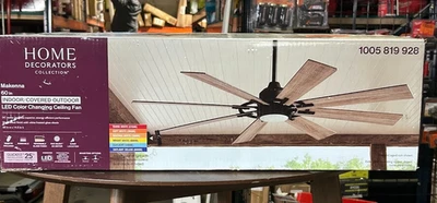 Home Decorators Makenna DC 60 in. Color Changing LED Black Ceiling Fan - Image 1 of 4