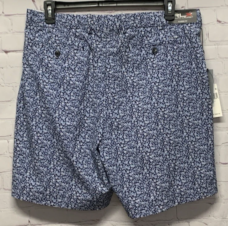 Pantalones Cortos de Golf RLX Ralph Lauren 9" Calce Clásico Floral Hombres Talla 36 Blanco Azul Nuevos con Etiquetas Foto 1 de 4