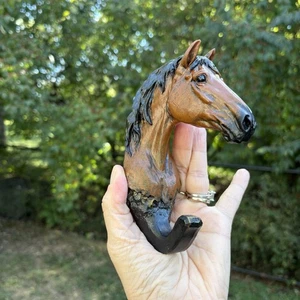 Horse Head Hook Wall Mount Cowboy Barn Hat Coat Towel Hook Equestrian Western - Picture 1 of 6