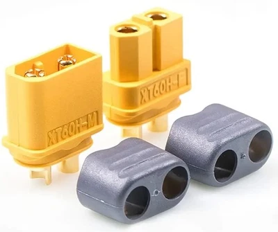 XT60H WITH CAPS GENUINE HIGH TEMP Male & Female PAIR ESC RC LiPo Battery UK - Image 1 of 4