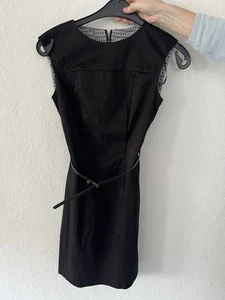 Kleid Damen Etuikleid Schwarz Größe 34 Mit Gürtel  - Bild 1 von 3