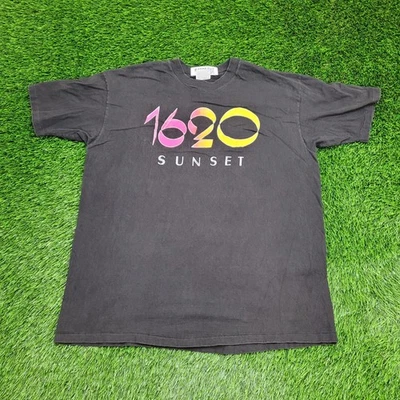 Camisa Vintage Años 80 1620 Sunset Mujer 2XL 24x29 Negra EE. UU. Foto 1 de 4