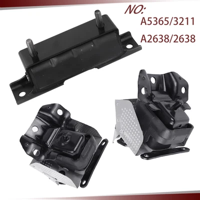 07-11 For Chevy Suburban GMC Yukon Denali XL 4x4 Motor & Trans. Mount 3PCS Foto 1 de 4
