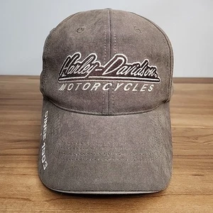 Harley Davidson Motorcycles Cheyenne Wyoming Embroidered Script Logo Hat Cap - Picture 1 of 6