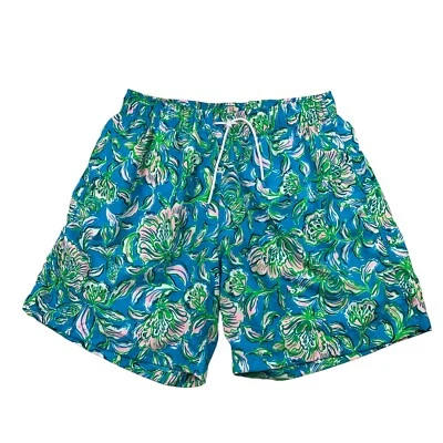 NUEVO Lilly Pulitzer Hombres Chick Magnet Capri Baúl Pantalones Cortos Azul Cúmulus • Pequeño Foto 1 de 4