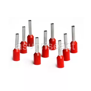 1000 × Cable rojo 12AWG Ferrulas preaisladas Conectores de cableado terminal E4009 - Imagen 1 de 4