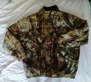 Winchester Men Camo Long Cuff Sleeve Full Zip Pocket Bomber Jacket Real Tree L - Picture 1 of 5