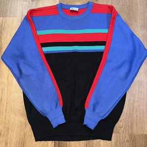 Mens Meister Sweater Ski Striped Apres Ski Wool Acrylic vintage 70s 80s Gaper XL - Picture 1 of 14