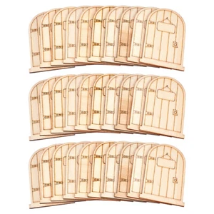 30pcs Fairy Theme Mini Door Shape Wooden Pieces Wood Fairy Garden Door - Picture 1 of 6
