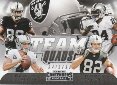 2018 PANINI CONTENDERS TEAM QUADS RAIDERS COOPER--CARR--LYNCH--NELSON--TQ7 SP - Image 1 of 2