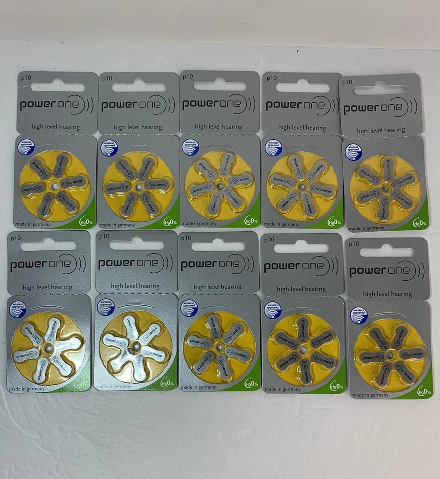 Pcs PowerOne Hearing Aid Batteries Exp 2022 Size 10 P10 Pr70