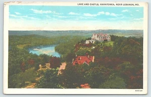 Postcard Lake and Castle Hahatonka Near Lebanon Missouri - Imagen 1 de 2