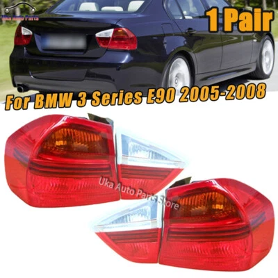 1 Set Tail Light Rear Brake Stop Lamp No Bulbs For BMW 3 Series E90 2005-2008 - Image 1 of 4