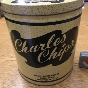 Charles Chips Tin Can Mussers Potato Chips Mount like,PA 16 oz 8" x 8" - Picture 1 of 6