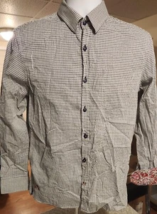English Laundry Men's John Lennon Shirt Checked flip cuff M see measurement - Picture 1 of 8
