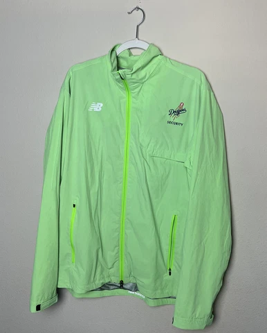 New Balance Jacket Dodgers Security Neon Green Sz XL Cover
