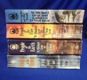 Lot of 4 ~ Prehistoric North America by Gear & Gear, Books 1-3 + 12, TOR, VG - Foto 1 di 4