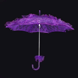 Handmade Lace Parasol Umbrella Bridal Wedding Dancing Party Photography Props - Picture 1 of 7