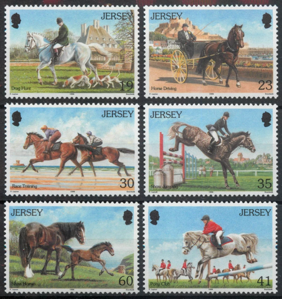 Jersey 1996 Caballos Set SG 758-763 MNH Como Nuevo *ENVÍO COMBINADO* Foto 1 de 1