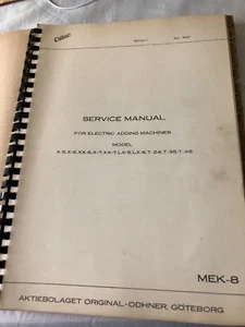 Vintage Odhner MeK-8 Manuale di riparazione macchina aggiunta elettrica - Foto 1 di 6
