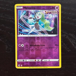Meloetta 124/264 Pokemon Fusion Strike Sword & Shield Reverse Holo Rare Card NM - Picture 1 of 2
