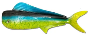 Paquete de 3 señuelos de arrastre de delfines Mahi-Mahi artificial de plástico blando de 12" - Imagen 1 de 6