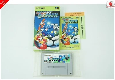 Rockman's Soccer SNES Capcom Nintendo Super Famicom Box From Japan - Image 1 of 3