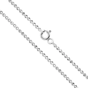 Sterling Silver Necklace Shiny Italian Ball Bead Chain Pure 925 New US Wholesale