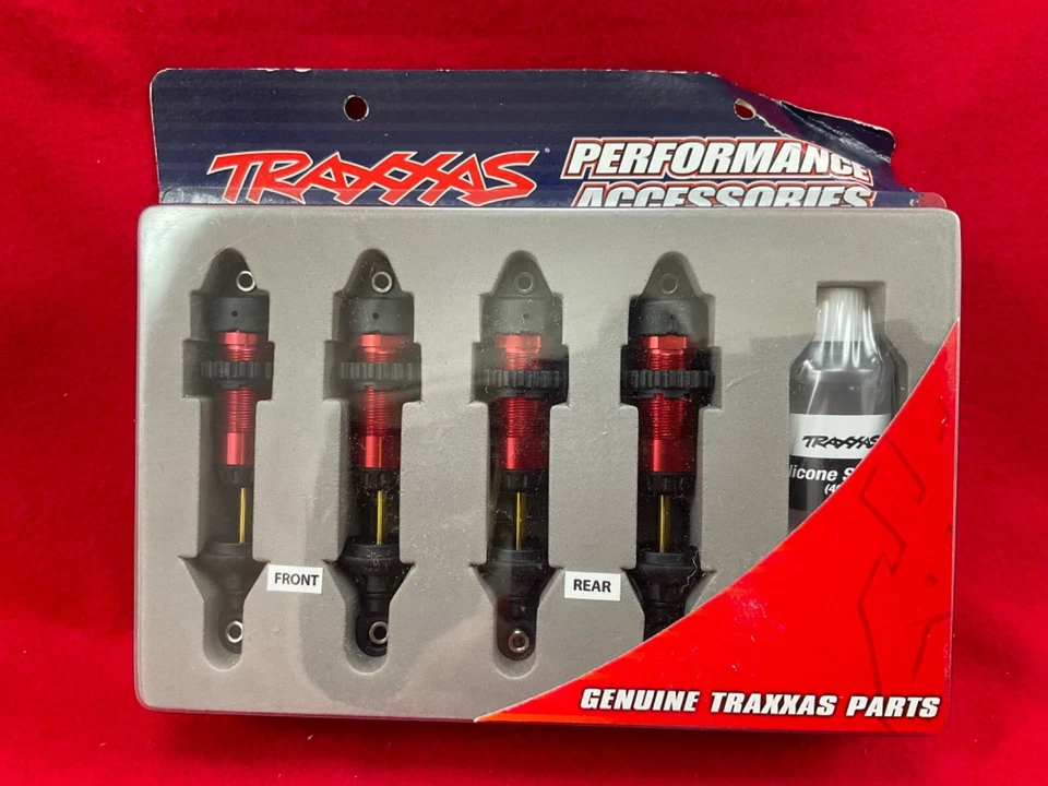 ABIERTO) Amortiguadores GTR anodizados ROJOS Traxxas 5460R ejes TiN (4) Revo XO-1 Slayer JATO Foto 1 de 4