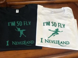 New Unisex Peter Pan Tinker Bell T-shirt White Party Male Female Design Blouse - Picture 1 of 11