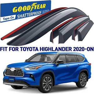 Rain Guards Vent Visors Shade for 2020-2025 Toyota Highlander - Picture 1 of 8