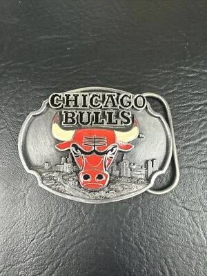 Vintage 1989 Chicago Bulls  Siskiyou Belt Buckle By Williams Oregon #3598 Rare!! Foto 1 de 4