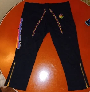 Rocawear Drawstring Leggings Womens Large Zipper Leg Rainbow Logo Athletic Pants - Picture 1 of 7
