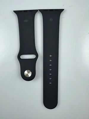 Original Apple Watch Series 11 10 9 8 Correa Deportiva Pin Plateado 1ª Generación Negro Foto 1 de 4