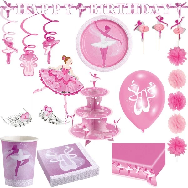 Balletto Party Decorazione Festa di Compleanno Bambino Set Ballerina Balett - Immagine 1 di 1
