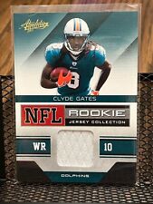 CLYDE GATES 2011 ABSOLUTE ROOKIE JERSEY COLLECTION DOLPHINS WORN PATCH RELIC RC!