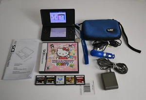 Nintendo DS Lite Handheld System - Cobalt/Black With Stylus 6 Games 2 Chargers - Picture 1 of 15