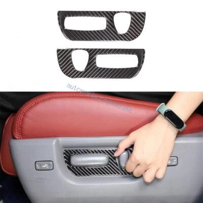 Panel de botones de control de asiento eléctrico 2X fibra de carbono real para Toyota Tundra 2007-2013 Foto 1 de 4