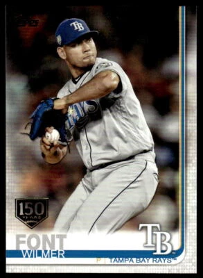 2019 Topps Wilmer Font #429 150 Years Gold Stamp Tampa Bay Rays - Image 1 of 2