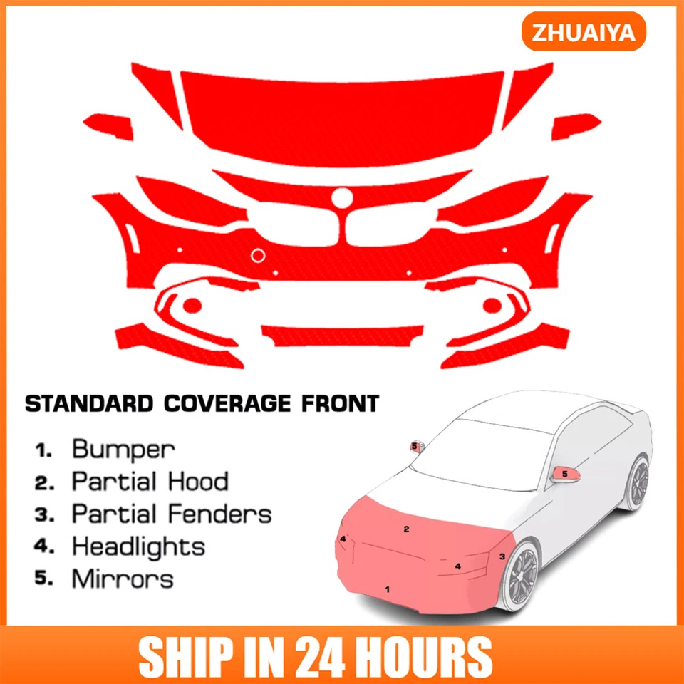 Kit de sujetador transparente de película de protección de pintura precortada de 8,5 millas PPF para BMW Serie 4 2014-2016 Foto 1 de 4